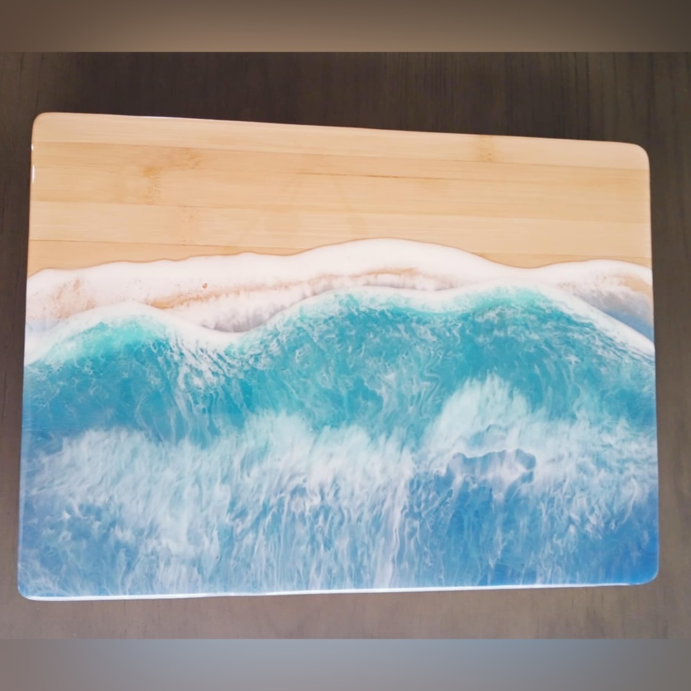 Resin wave Cutting Board - Picture 2 of 6